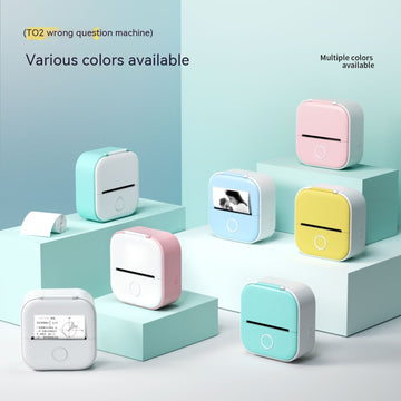 Portable Mini Thermal Label Printer Home Photo Printer Student Wrong Question Pinter Bluetooth-compatible Mini Label Printer